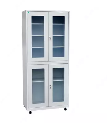 Shkaf dlya meditsinskoy dokumentatsii ShD-02 2 qism 4 polki metallokarkas